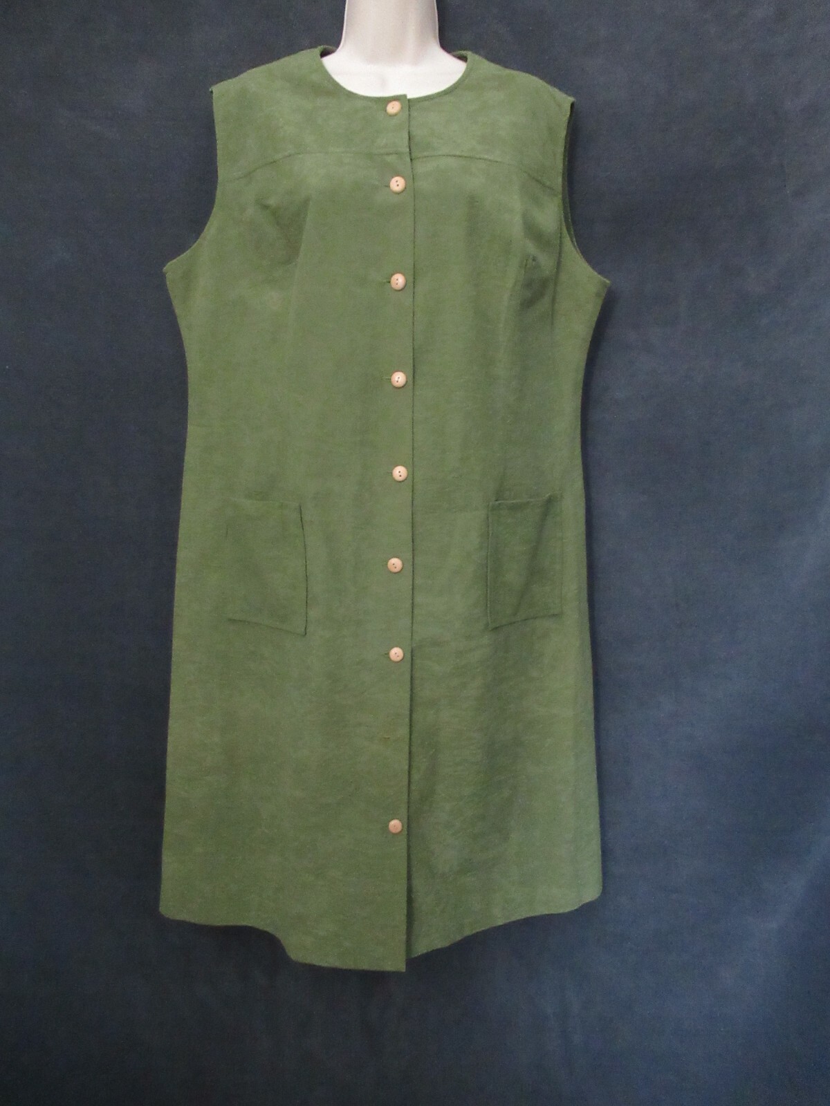 60's Vtg Berkshire B-Tween Green Faux Suede Sleev… - image 1