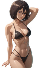 Mikasa Ackerman Attack on Titan Waifu Weatherproof Anime Sticker 6" Car Decal