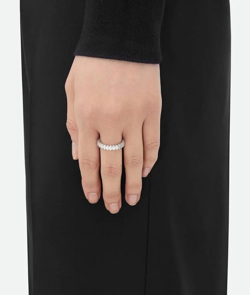 BOTTEGA VENETA Brick Sterling silver round ring Size 15 IT BOTTEGA VENETA Brick Sterling silver round ring Size 15 IT