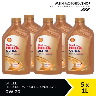 Shell Helix Ultra Professional AV-L 0W-20 VW 509 00 508 00 5x1 litri = 5 litri