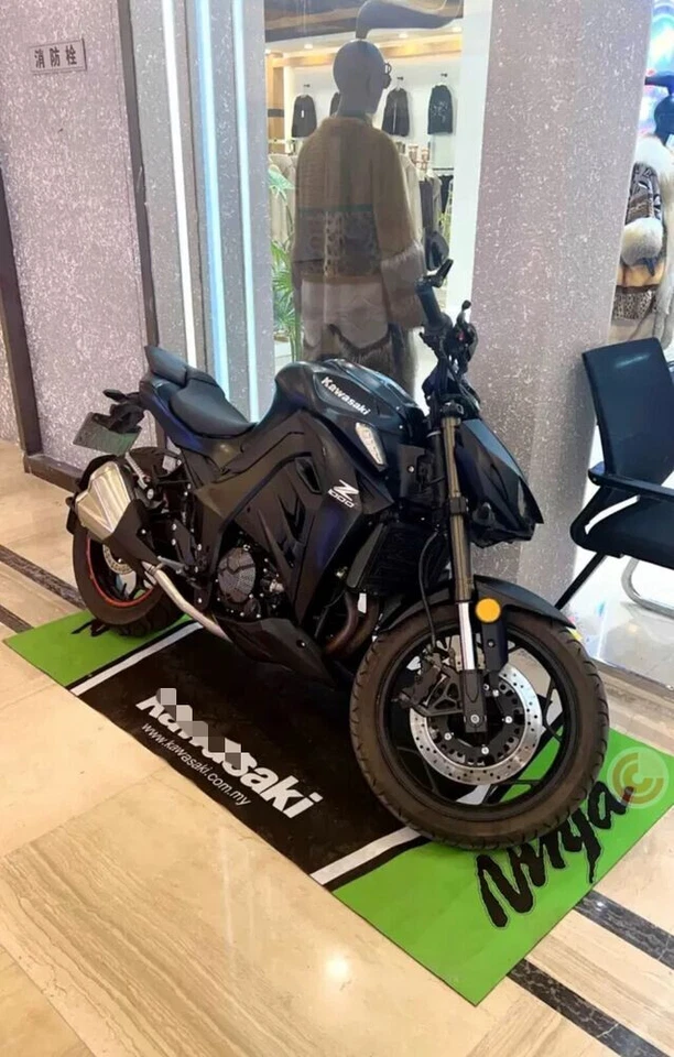 Motorcycle Garage Floor Mat Washable Carpet 220x 80cm For Kawasaki Ninja/Z1000 - Image 2 of 4