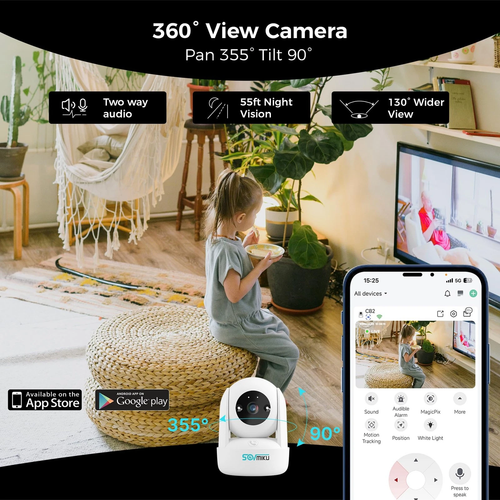 Security Camera 2 PACK 2CB22k with AI Tracking for Home, Pet, and Baby monitor - Picture 3 of 5