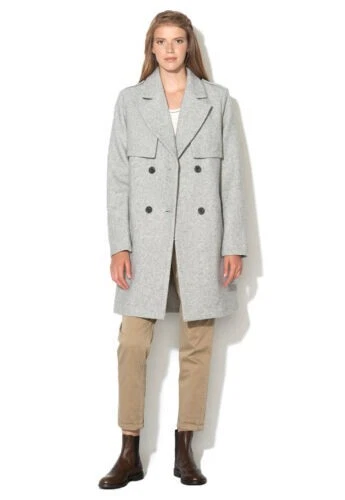 Vila Light Grey Coat Size Small UK 10 rrp £90 DH8 TT 01 - Picture 1 of 6