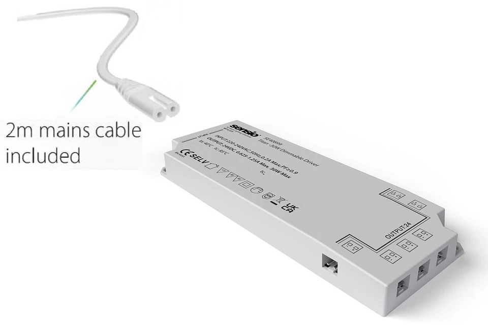 24V/30W Titan Dimmable Driver with 6 Port JB4 Distribution Block SE40899 Sensio