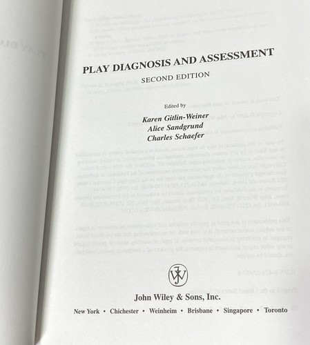 Play Diagnosis and Assessment by Weiner and Charles Schaefer (Hardcover) 2nd Ed. - Picture 3 of 14
