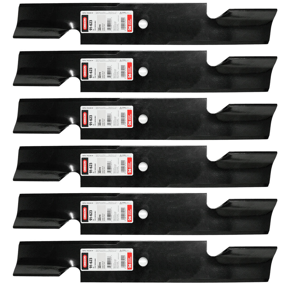 6PK Oregon 91-623 Blade Lawn Mower Blades fits Wright 52