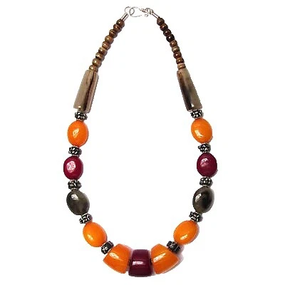 Declaración de resina ámbar Collares y colgantes hechos a mano