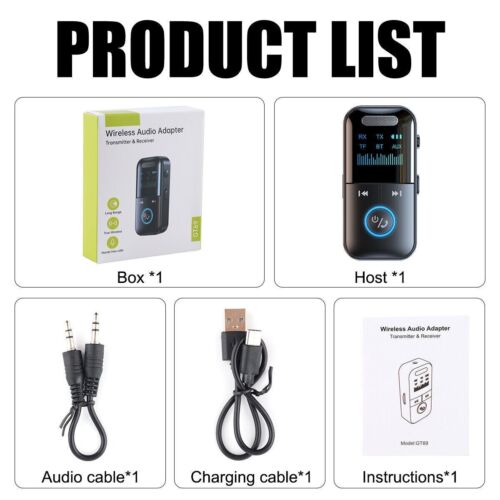 4-in-1 Wireless Bluetooth 5.4 Transmitter Receiver Adapter Audio 3.5mm Jack Aux - Picture 2 of 12