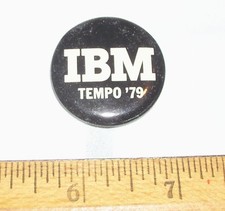 Vintage 1979 IBM Pinback Button Computer Company Watson Promo