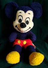 Vintage RARE BLUE Mickey Mouse Plush Walt Disney 18" California Stuffed Toys