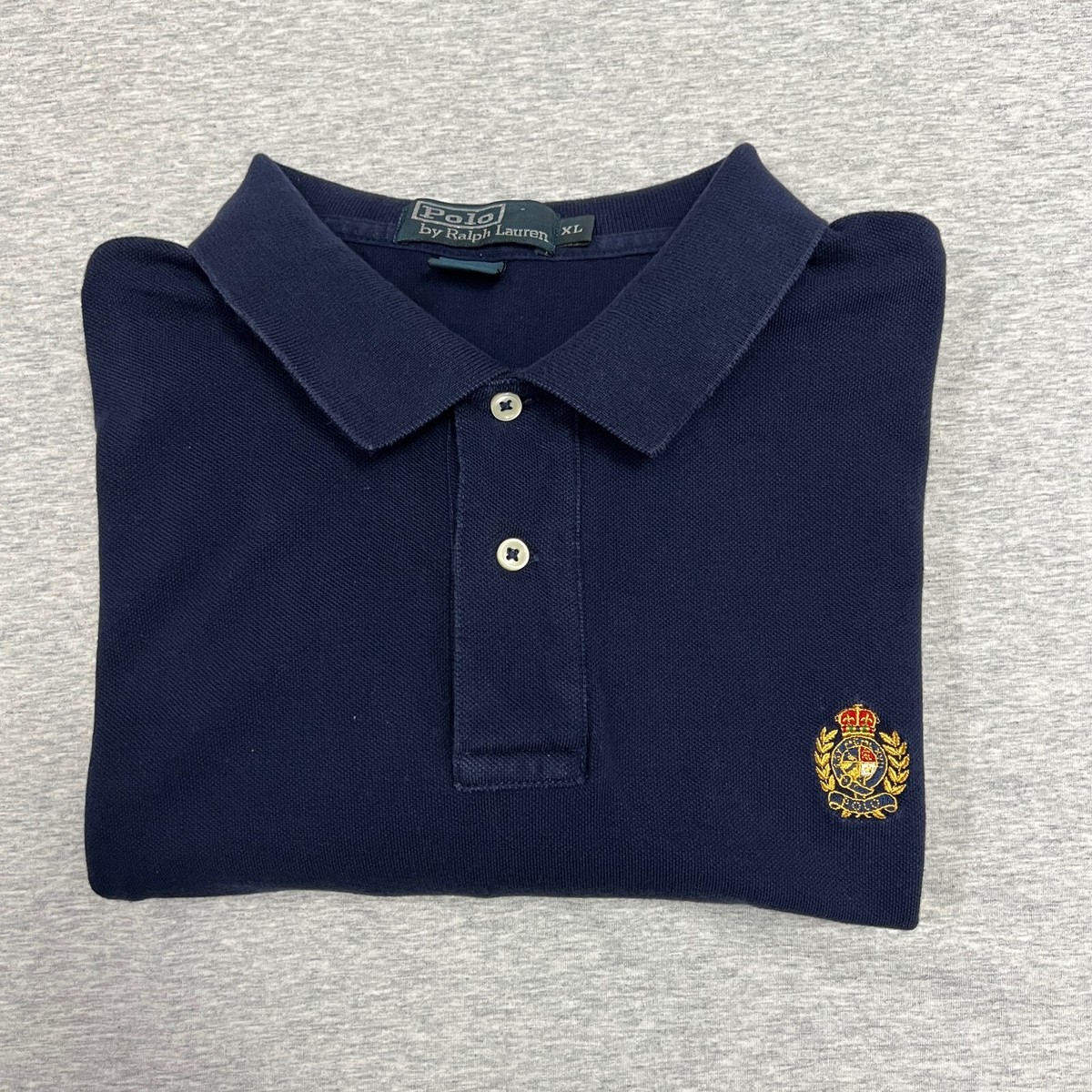 Vintage Polo Ralph Lauren Polo Crest Mens Shirt XL Logo Navy Vintage Polo Ralph Lauren Polo Crest Mens Shirt XL Logo Navy
