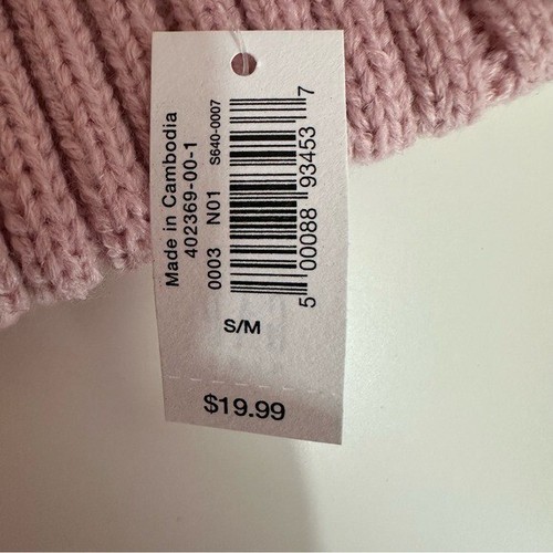 GAP Kids Pink Cable Knit Beanie with Pom S/M - Picture 2 of 4