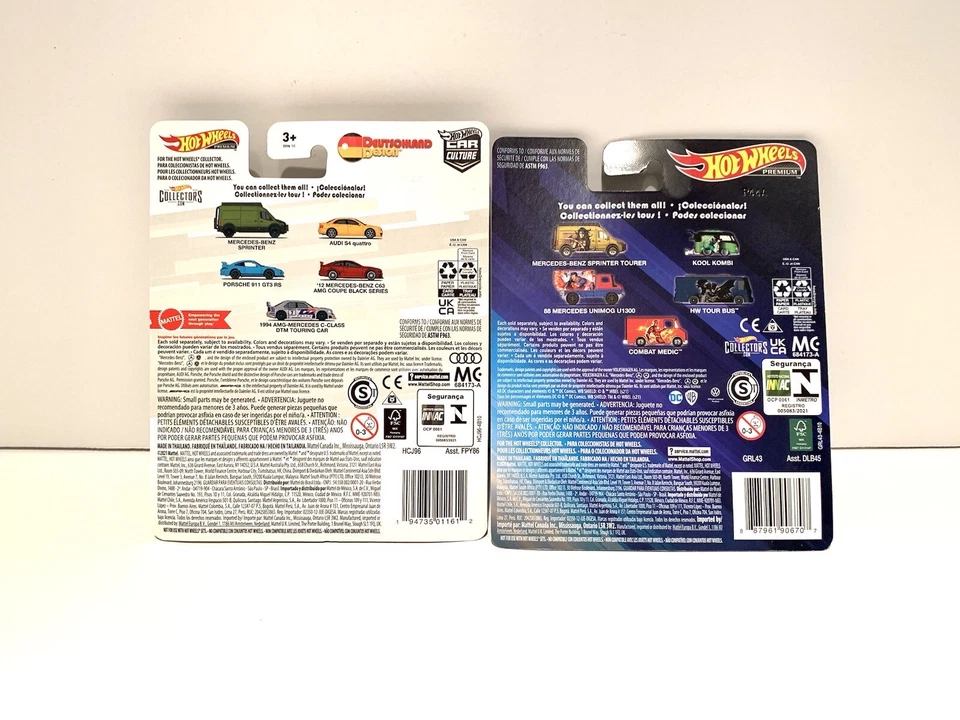 Hot Wheels Kool Kombi & Mercedes Van Sprinter Premium Lot of 2 - Image 2 of 4