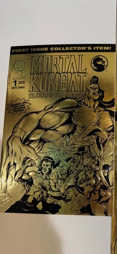 Mortal Kombat #1 - Embossed Gold Foil Edition Cover  1994