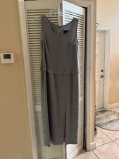 Gun Metal Alex Evenings 14W, Sleeveless , Slimming Mother of the Bride Gown