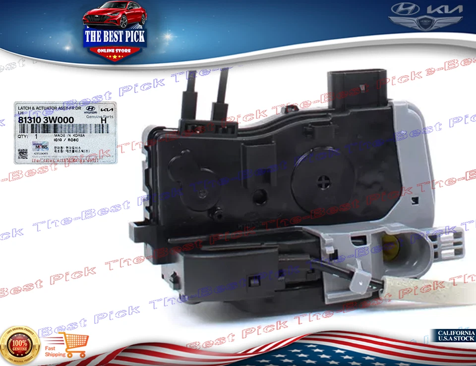 ⭐GENUINO⭐ Actuador Cerradura Puerta DELANTERO IZQUIERDO CONDUCTOR Para 11-16 Kia Sportage 813103W000 Foto 2 de 3