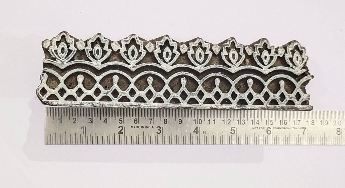 Wooden Hand Carved Textile Printing Stamp Block For Fabrics