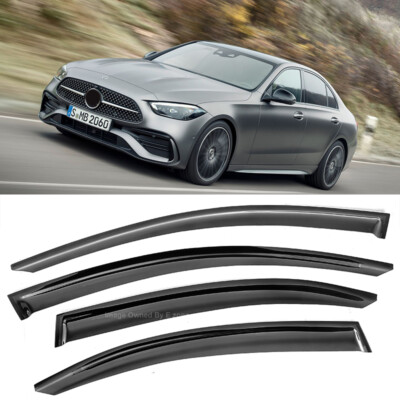 F&R 4 Pc Sun Shade Vent Rain Wind Window Visor For 22-Up Mercedes W206 C-Class