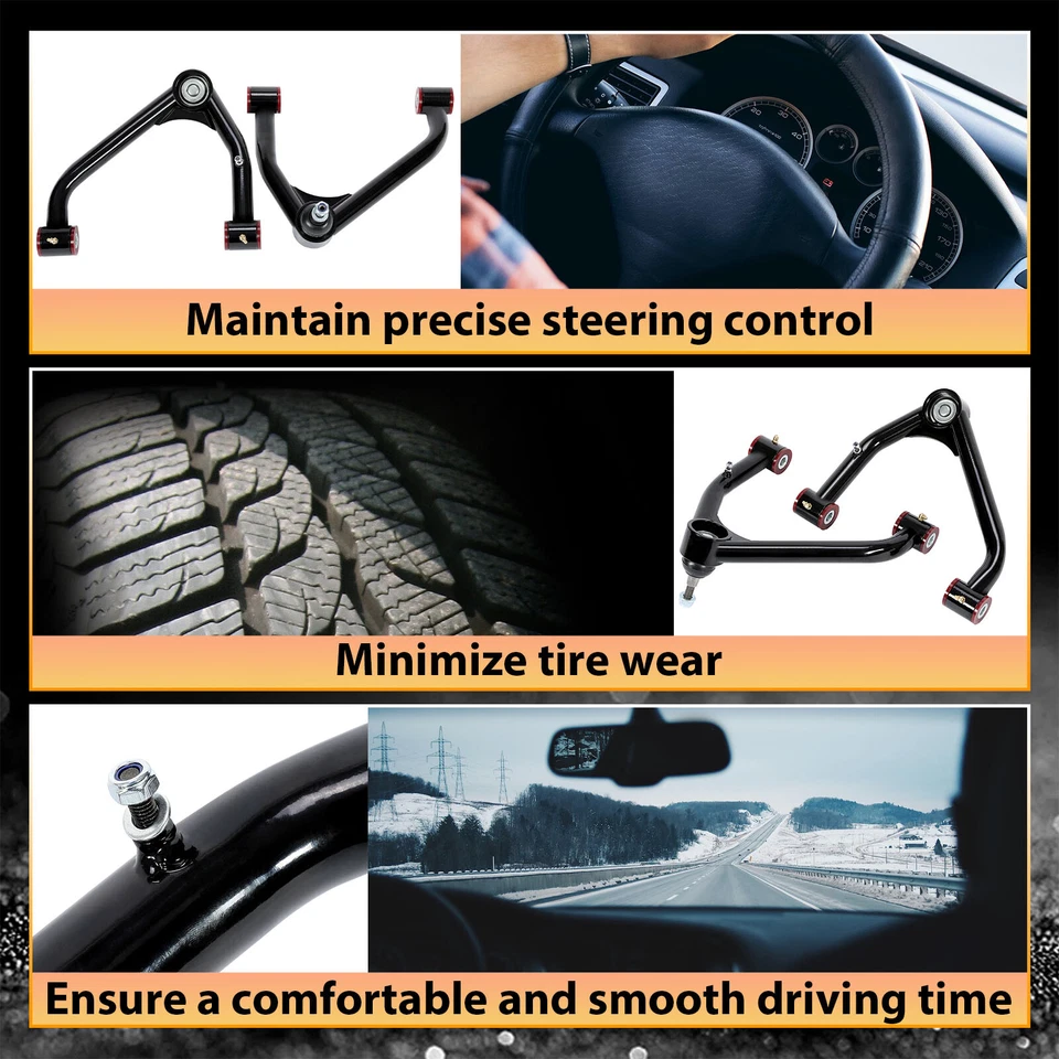 Front Upper Control Arms For 2-4" Lift For Chevy Silverado GMC Sierra 2014-2018 - Image 4 of 4