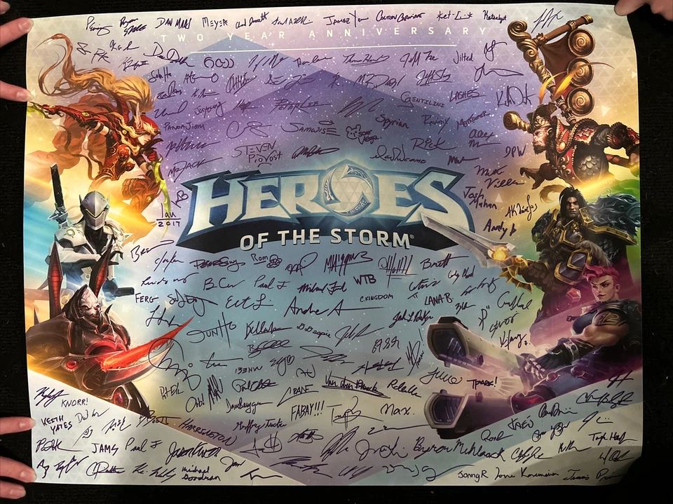 Póster firmado de Heroes of the Storm 2 aniversario Foto 2 de 2