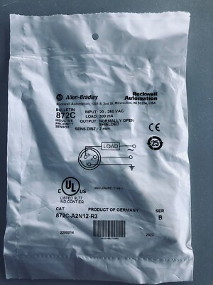 Allen-Bradley 872C-A2N12-R3 - 3 Pin - 20-250V 300mA Inductive Proximity Sensor