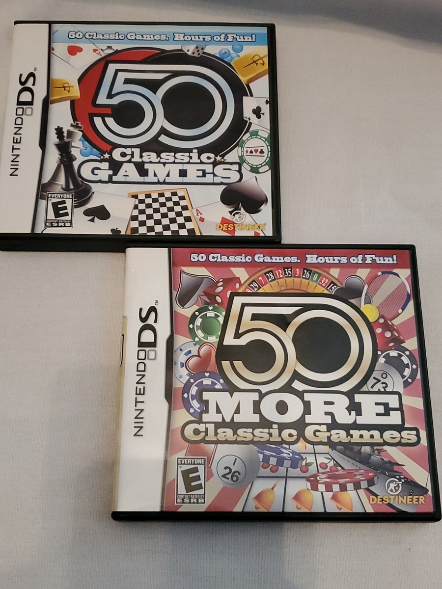 2 Nintendo DS Games 50 CLASSIC GAMES & 50 MORE CLASSIC GAMES