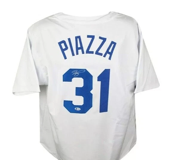 Mike Piazza Autograph Signed LA Dodgers White Jersey - Beckett Witnessed - HOF - Image 4 of 4