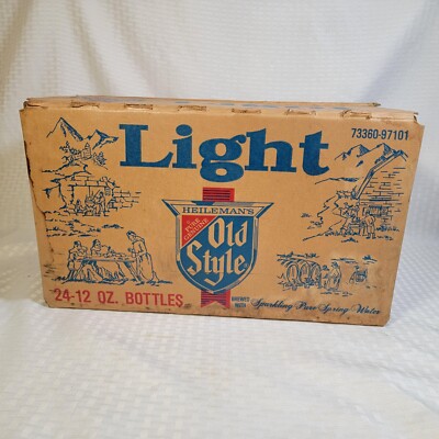 Vintage Heilemann Old Style Light Beer Case, 24 bottles, 12 oz