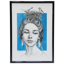 Contemporary painting, mixed media artwork