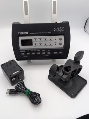 Roland TD-3 V-Drums Percussion Sound Module TESTED Lights Up w/PowerPack&Mount