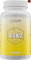 Cube Energy® Vitamin D3+K2 Depot, 120 Kapseln, Pro Kapsel 5.600 I.E Vitamin D +