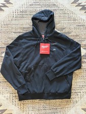 Milwaukee NWT Mens Black M12 Heated Gear Waffle Lined Full Zip Hoodie Size Large
