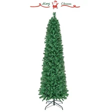 6' Pre-Lit Artificial Xmas Tree w/Colorful Fiber Optics & 517 PVC Branch Tips