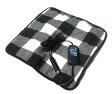Trillium Worldwide Car Cozy 2 12-Volt Heated Mini Travel Pad Black & White