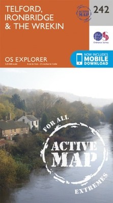OS ACTIVE 242 TELFORD IRONBRIDGE/WREKIN by Ordnance Survey Map Self Help
