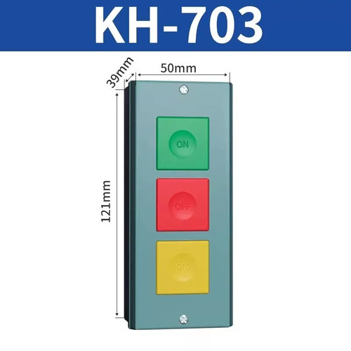 Interruptor pulsador Start Stop doble tres posiciones ON OFF control KH-701 KH-703 - Imagen 13 de 14
