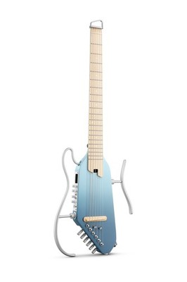 Headless Westgitarre Donner HUSH-I PRO Smart E-Acoustic Blau Komplettset
