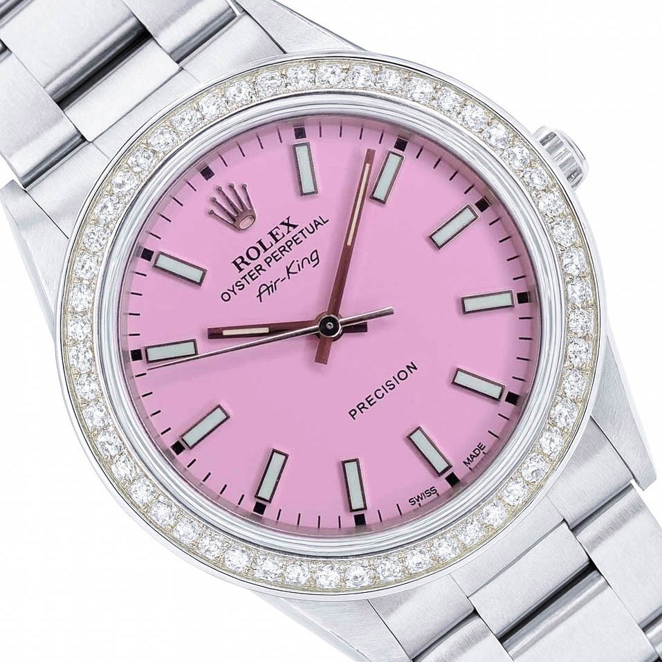 Rolex Air King 14000 Steel Pink
