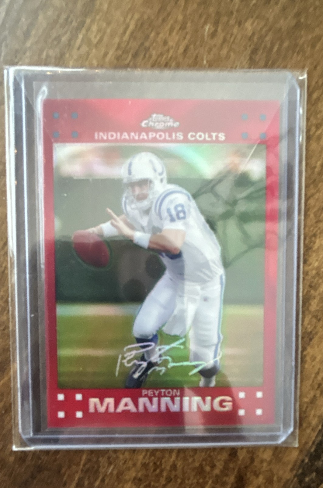 2007 Topps Chrome - Peyton Manning #TC5 Red Refractor /139