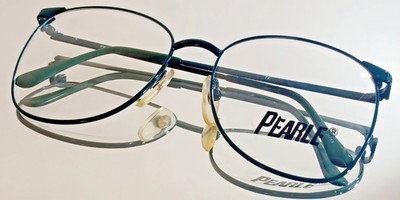 VINTAGE PEARLE 7712 TE Eyeglasses TEAL New Metal 53-17-135 Retro Japan