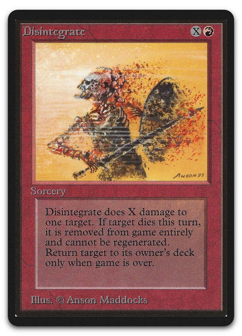 Disintegrate (MP) Beta Edition LEB Magic MTG