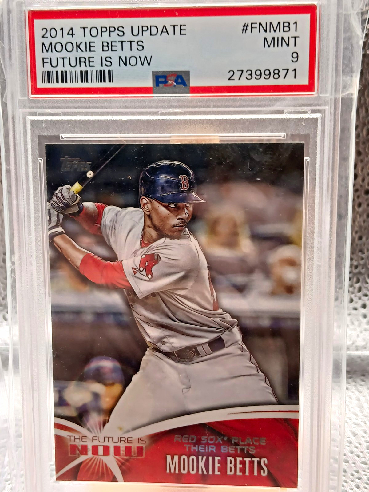 Topps 2014 Update Future Is Now Mookie Betts Rookie Insert #FN-MB1 PSA 9