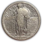 1917 Type 1 Standing Liberty Quarter Very Good VG Coin, Cleaning #24762