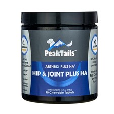 PeakTails Hip  Joint Plus HA for Dogs   90 Tablets, Glucosamine, Chondroitin...