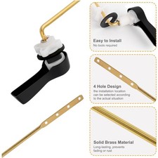 Easy Install Brass Toilet Tank Lever, Matte Black