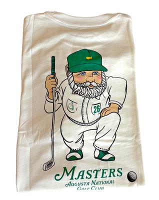 2026 XL Masters Tournament Gnome Caddie White T-Shirt Augusta