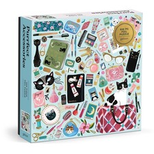 Purrfect Accessories 500 Piece Foil Puzzle by Galison Hardcover Book