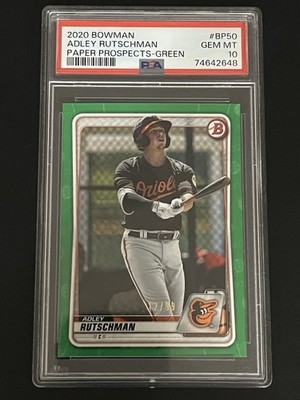 2020 BOWMAN ADLEY RUTSCHMAN #BP50 PAPER PROSPECTS-GREEN PSA 10 /99