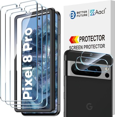 3PCS Screen Protector & Camera Lens Protector for Google Pixel 8 Pro 6.7 Inch An
