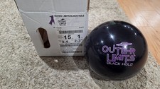 Radical Outer Limits Black Hole Bowling Ball 1st Quality | 15 Pounds | 2-3" Pin